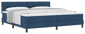 Cama Box com Colchão Azul 200x200 cm Tecido