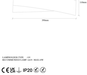 Candeeiro de Parede 7156 – Preto – 31 x 10 x 11 cm