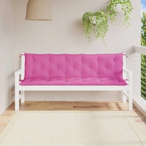 Almofadões p/ banco 2pcs 180x50x7 cm tecido rosa