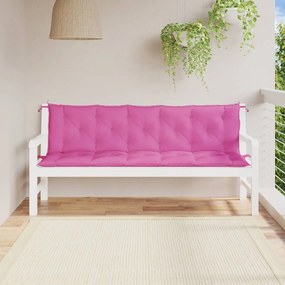 vidaXL Almofadões para bancos de jardim 2 pcs tecido oxford rosa