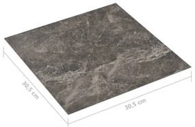 Tábuas de soalho autoadesivas 20 pcs 1,86 m² PVC mármore preto