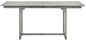 Mesa de jantar p/ jardim (120-170)x80x75 cm acácia maciça