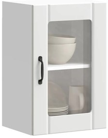 Armário de parede de cozinha porta vidro Lucca branco