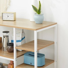 Estante com Prateleiras – Modelo Oslo – 90x40x95 – Madeira – 6 Níveis