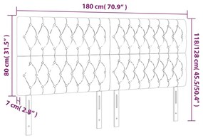 Cabeceira de cama 4 pcs veludo 90x7x78/88 cm cinzento-claro