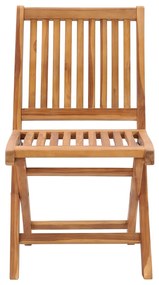Cadeiras de jardim dobráveis c/ almofadões 8 pcs teca maciça