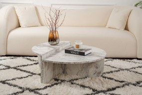 Mesa de Café Orion - Mármore Freesia - 90x30x60 cm e 85x35x30 cm