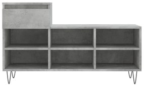Sapateira 102x36x60 cm derivados de madeira cinzento cimento