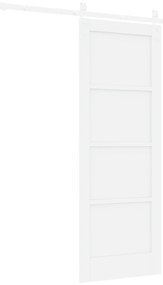 Porta Deslizante com Conjunto de Ferragem Branca 73,5 x 198,5 cm Madei