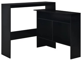 Conjunto de 2 Mesas de Bar Hanise Modulares - Preto - Design Moderno