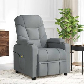 vidaXL Poltrona reclinável tecido cinzento-claro