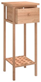 Mesa de apoio com gaveta 25x25x60cm madeira de nogueira maciça