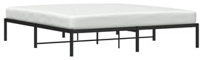 Estrutura de cama 180x200 cm metal preto