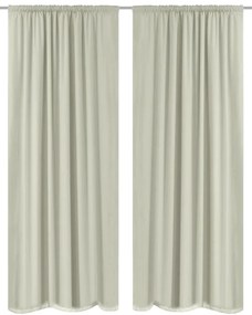 vidaXL Cortinas blackout 2 pcs camada dupla 140 x 245 cm creme
