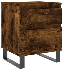 Mesas de cabeceira 2 pcs derivados de madeira carvalho fumado
