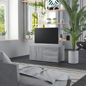 vidaXL Móvel de TV 80x34x36 cm derivados de madeira cinzento sonoma