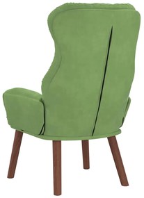Cadeira Relaxante Veludo Verde Claro