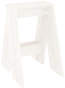 Bancos 2 pcs 40x40x60 cm pinho maciço branco