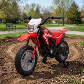 Mota elétrica 12V para crianças 3 a 6 anos Honda CRF250L Vermelha