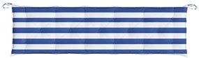 Almofadão p/ banco jardim 180x50x7 cm tecido oxford azul/branco