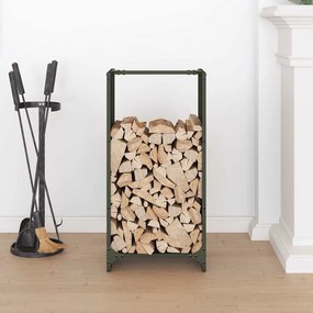Suporte para lenha aço laminado a frio verde azeitona