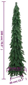 Árvore de Natal artificial pré-iluminada + 100 luzes LED 180 cm