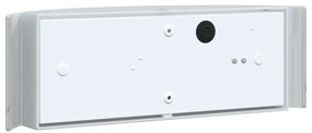 Candeeiros de parede p/ exterior 2 pcs aço inoxidável prateado