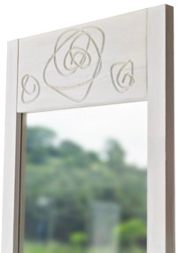 Espelho Cheval Roses – Branco – 55x155x2 cm