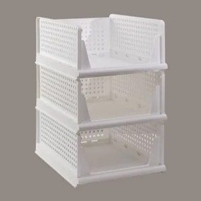 Conjunto De 3 Organizadores De Roupa Evadin Branco & ↑18,8 Cm - Sklum