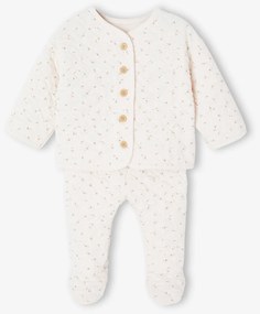 Conjunto acolchoado para bebé rosa
