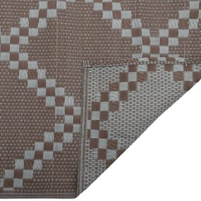 Tapete de exterior 80x250 cm ARAKIL PP Castanho