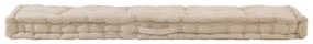 Almofadão p/ móveis de paletes algodão 120x40x7 cm bege