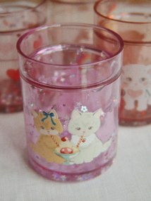 Lote 4 copos com purpurinas KONGES SLOJD violeta
