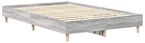 Estrutura de cama sem colchão 120x200 cm cinza sonoma