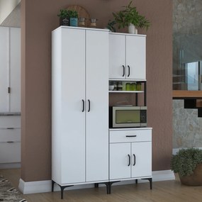 Armário Alto de Cozinha "Stella " - Design Moderno - Branco