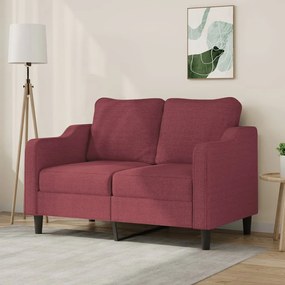 Sofá de 2 lugares tecido 120 cm vermelho tinto