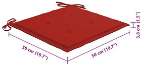 Cadeiras de jantar p/ jardim 8 pcs c/ almofadões acácia maciça