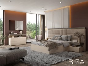 Quarto Ibiza (Lacado + Estofo | Personalizável) - 150x195cm, Não