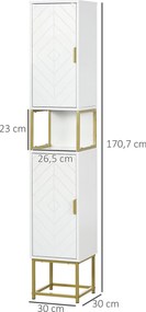 Coluna de Casa de Banho "Arizona" – Móvel Alto com 2 Portas, Compartim