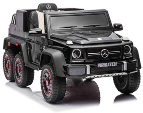 Carro elétrico para crianças Mercedes-Benz G63 AMG 6X6, monoluga, 6 rodas com suspensão independente, Motor 2 x 45W, Bateria 12V10AH, Rodas e assento