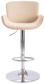 Banco de bar couro artificial creme