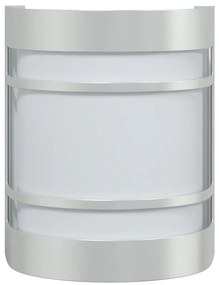 Candeeiros de parede p/ exterior 2 pcs aço inoxidável prateado