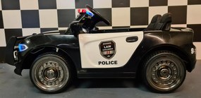 Carro elétrico infantil Dodge Policia 12V , telecomandado, pneus de EVA, assento em pele Preto
