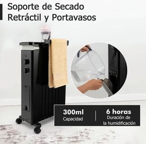 Radiador de Óleo Portátil "ThermaHeat" – 1500W com Termostato e Ajuste