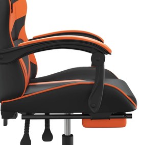 Cadeira Gaming Reclinável com Massagens e Apoio de Pés em Couro Artifi