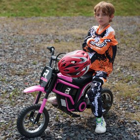 Moto Cross Elétrica Infantil 8-12 anos, 119 x 64 x 76,5 cm, 2 Velocidades Reguláveis, Rosa