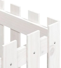 Vaso de jardim c/ design cerca 40x40x40 cm pinho maciço branco