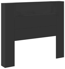 Armário de cabeceira com luzes LED 120x16,5x103,5 cm preto