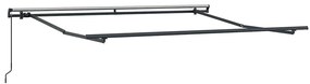 Toldo Retrátil Manual Cinzento-claro 350 x 250 cm Poliéster