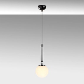 Candeeiro Suspenso King – Preto e Branco – 15 x 15 x 49 cm